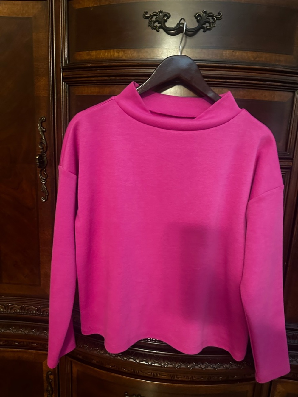 Loft Outlet Pink Mock Neck Pullover Top